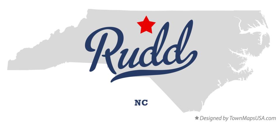 Map of Rudd North Carolina NC