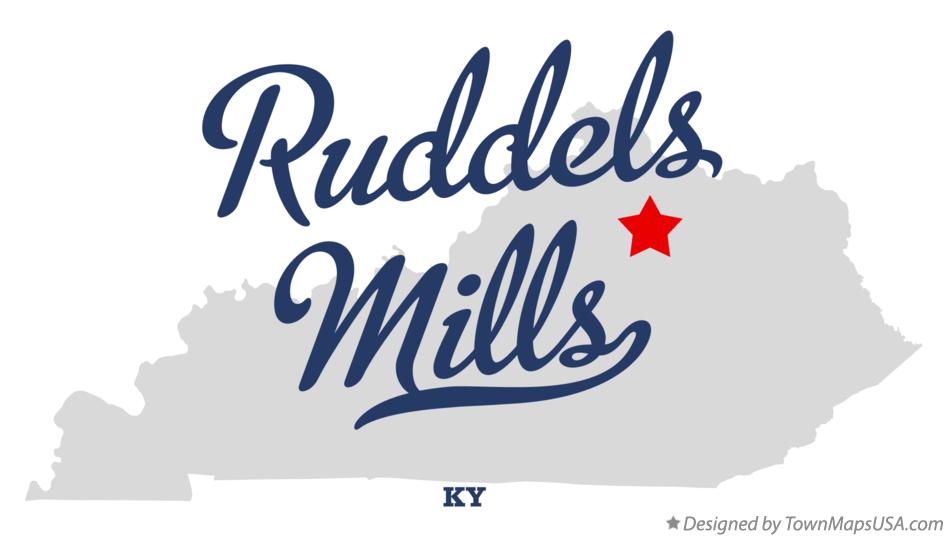 Map of Ruddels Mills Kentucky KY