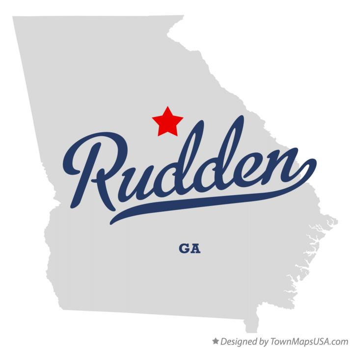 Map of Rudden Georgia GA
