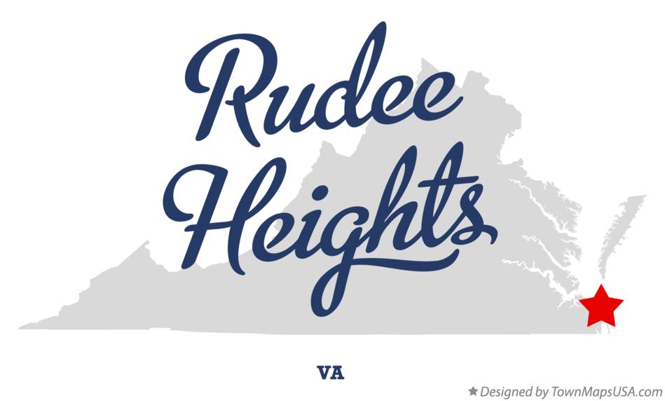 Map of Rudee Heights Virginia VA