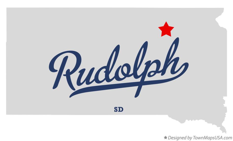Map of Rudolph South Dakota SD