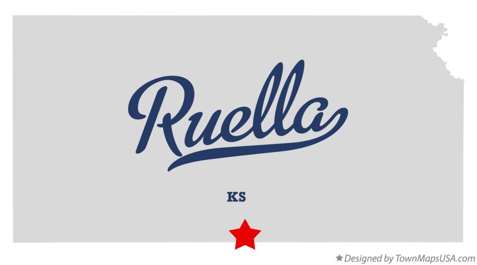 Map of Ruella Kansas KS