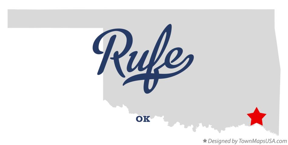 Map of Rufe Oklahoma OK