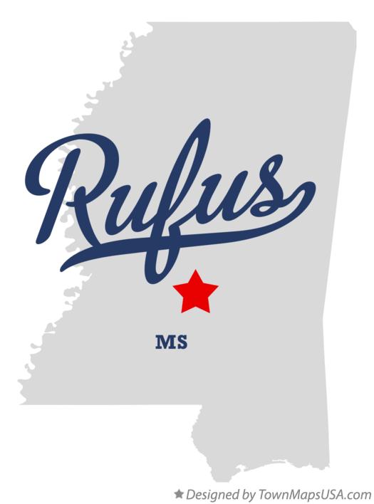 Map of Rufus Mississippi MS