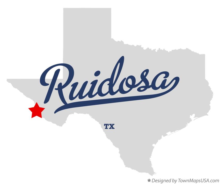 Map of Ruidosa Texas TX