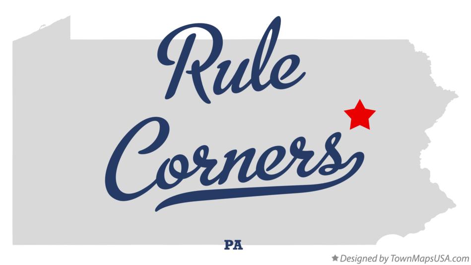 Map of Rule Corners Pennsylvania PA