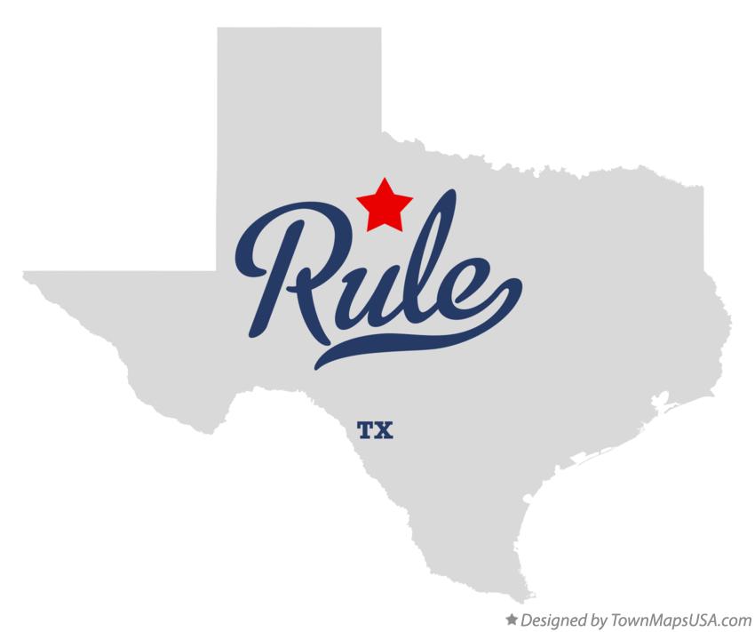 Map of Rule Texas TX