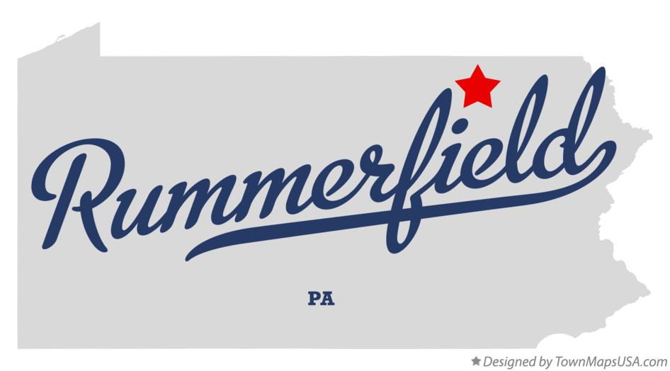 Map of Rummerfield Pennsylvania PA