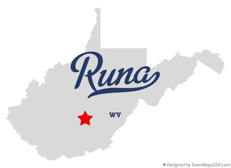 Map of Runa West Virginia WV