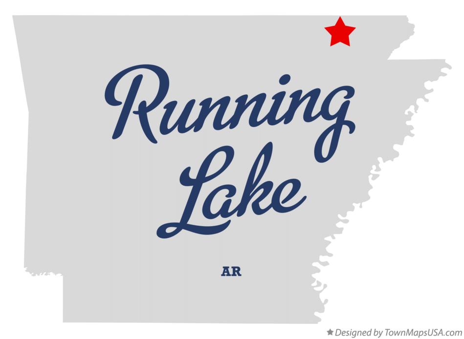 Map of Running Lake Arkansas AR