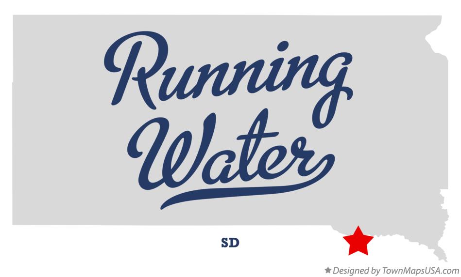 Map of Running Water South Dakota SD
