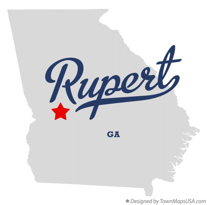 Map of Rupert Georgia GA