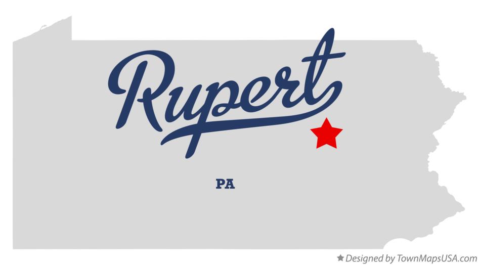 Map of Rupert Pennsylvania PA