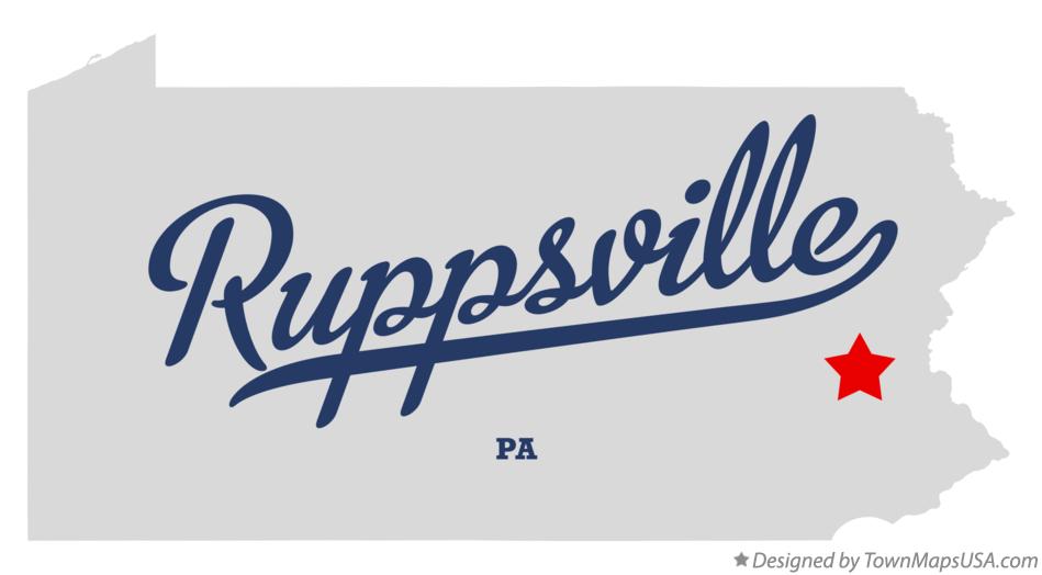 Map of Ruppsville Pennsylvania PA