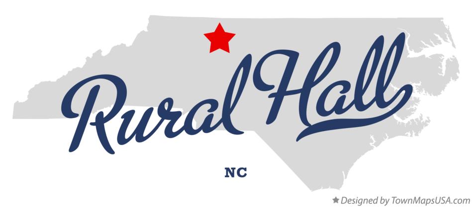Map of Rural Hall North Carolina NC
