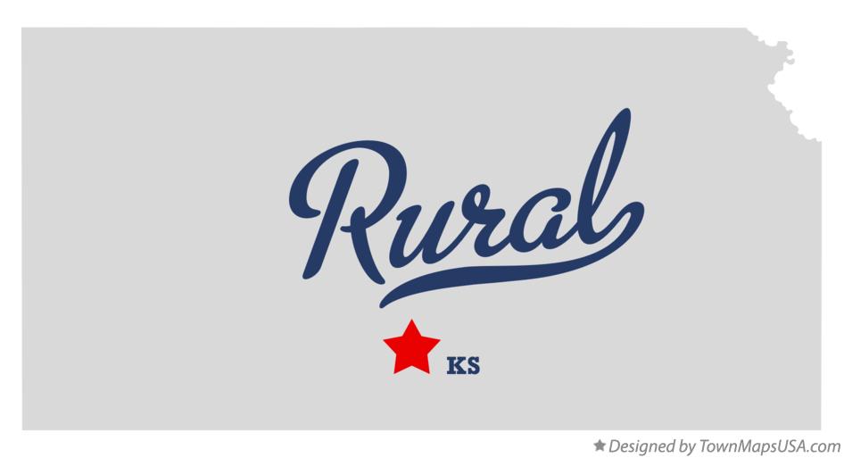 Map of Rural Kansas KS