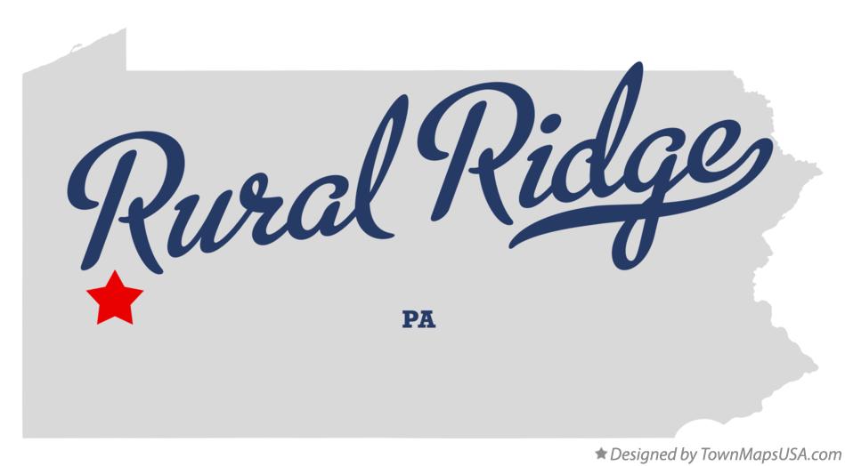 Map of Rural Ridge Pennsylvania PA