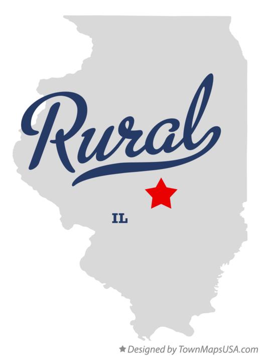 Map of Rural Illinois IL