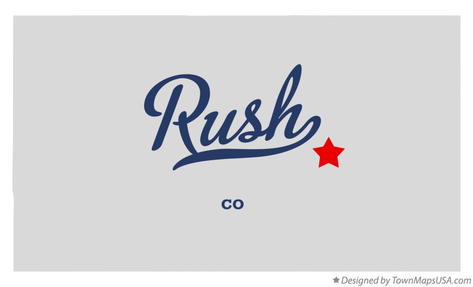 Map of Rush Colorado CO