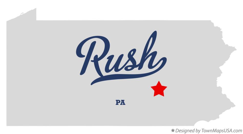 Map of Rush Pennsylvania PA