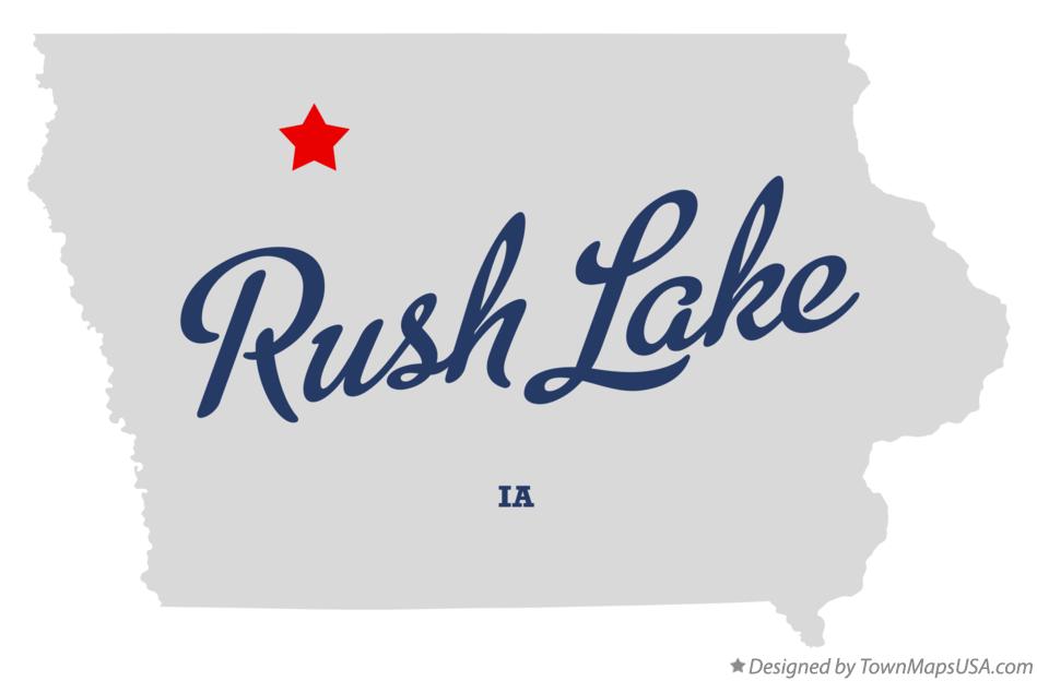 Map of Rush Lake Iowa IA