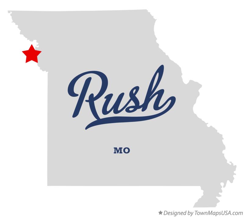 Map of Rush Missouri MO