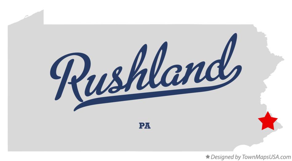 Map of Rushland Pennsylvania PA