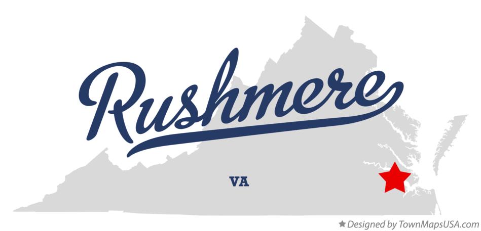 Map of Rushmere Virginia VA