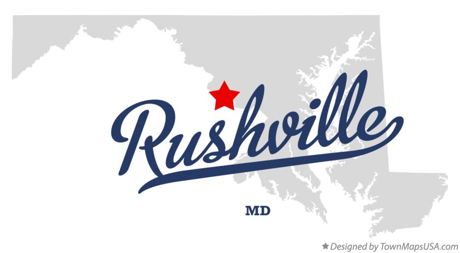 Map of Rushville Maryland MD