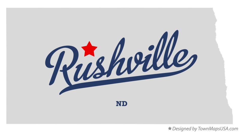 Map of Rushville North Dakota ND