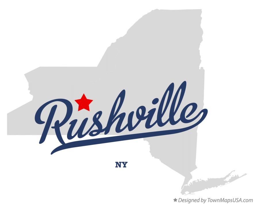 Map of Rushville New York NY