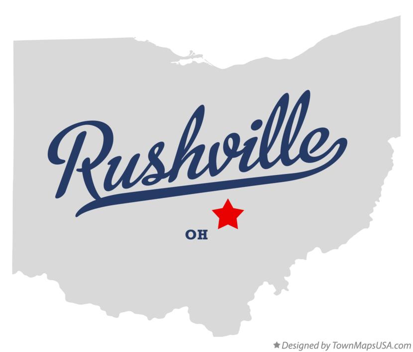 Map of Rushville Ohio OH