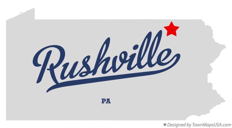 Map of Rushville Pennsylvania PA