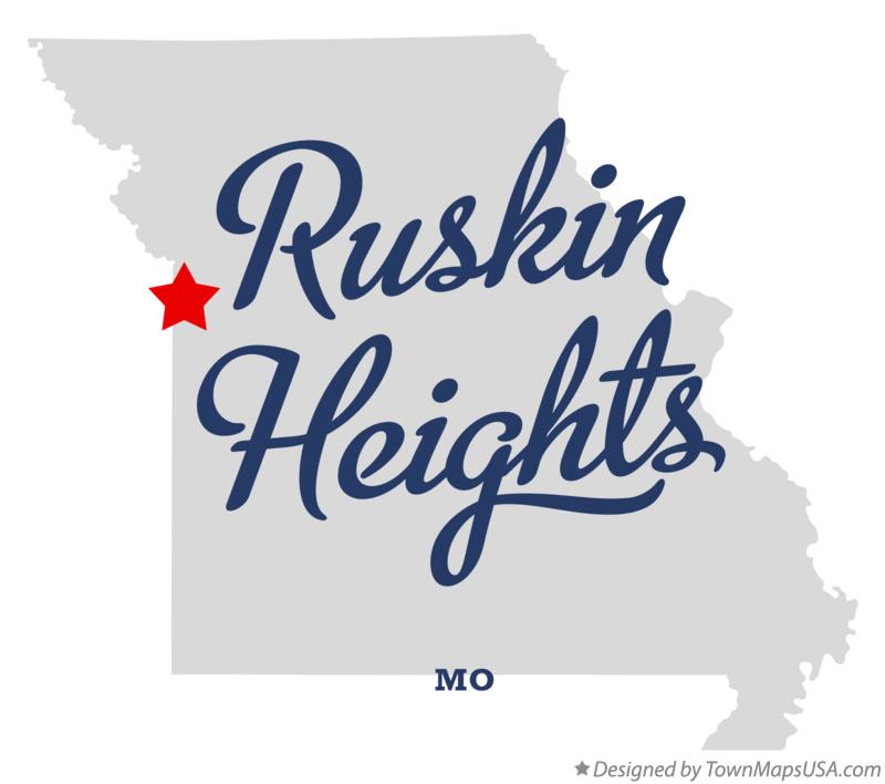 Map of Ruskin Heights Missouri MO