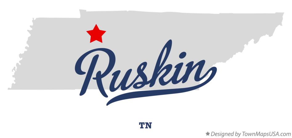 Map of Ruskin Tennessee TN