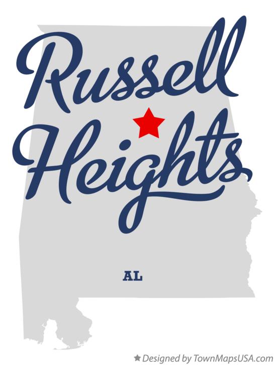 Map of Russell Heights Alabama AL