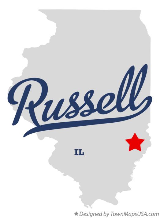 Map of Russell Illinois IL