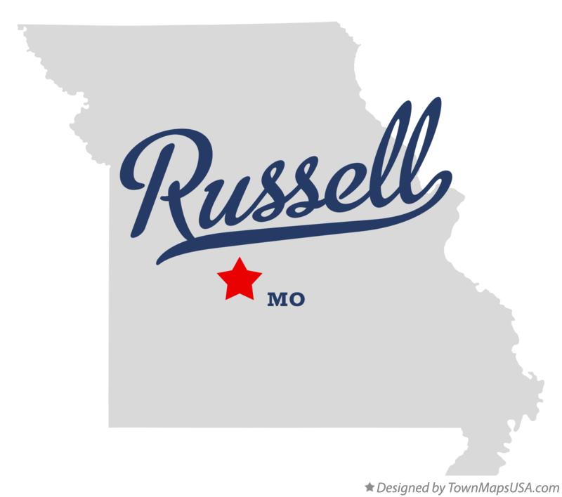 Map of Russell Missouri MO