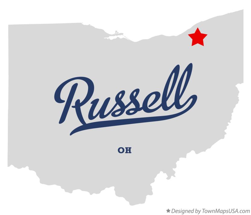 Map of Russell Ohio OH