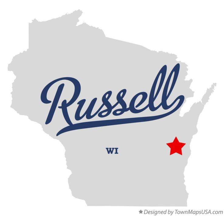 Map of Russell Wisconsin WI