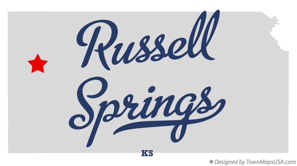 Map of Russell Springs Kansas KS