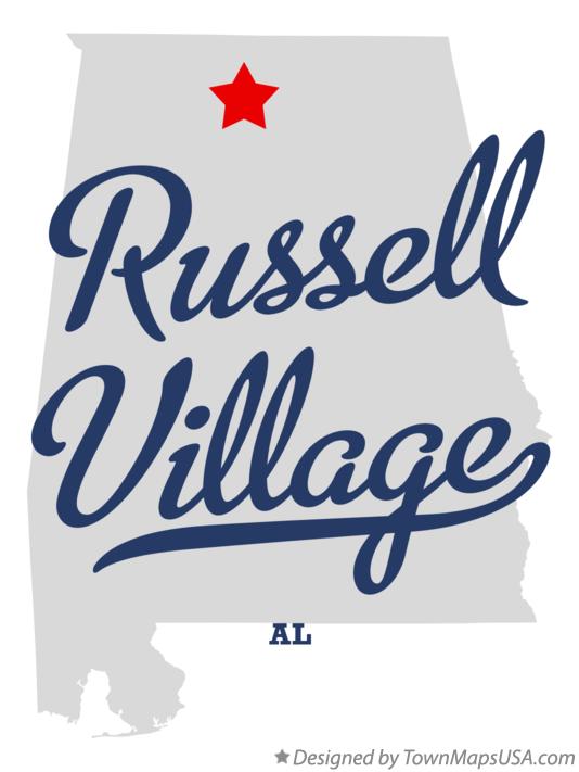 Map of Russell Village Alabama AL