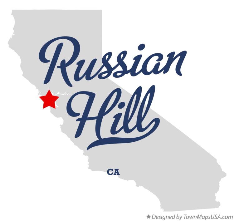Map of Russian Hill California CA