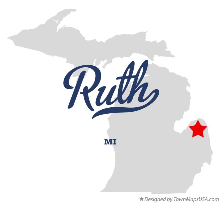 Map of Ruth Michigan MI