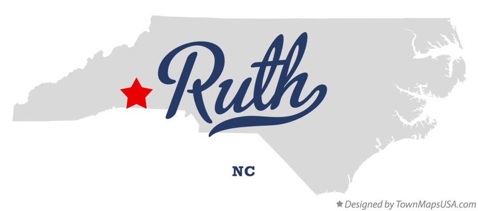 Map of Ruth North Carolina NC