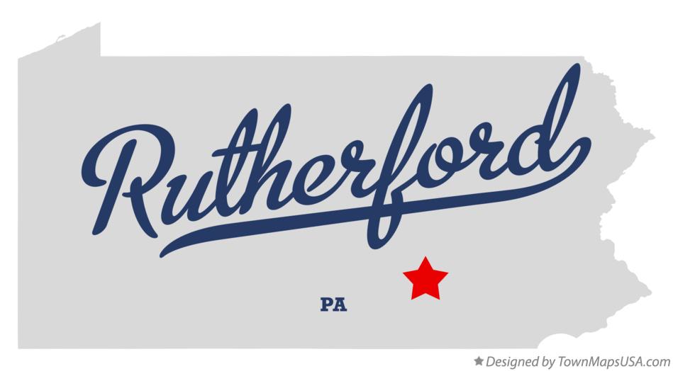 Map of Rutherford Pennsylvania PA