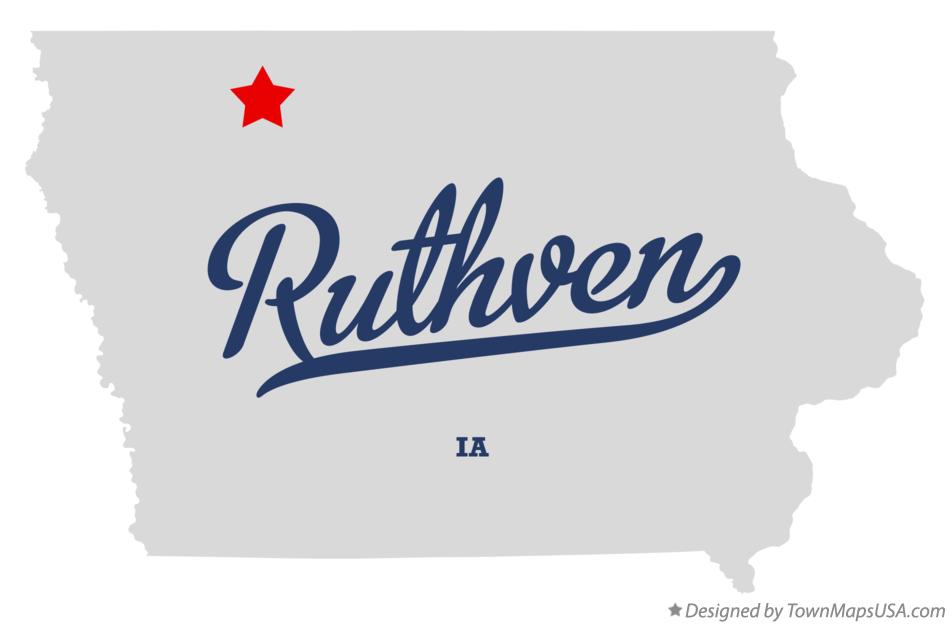 Map of Ruthven Iowa IA