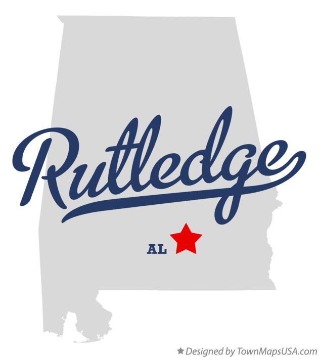 Map of Rutledge Alabama AL