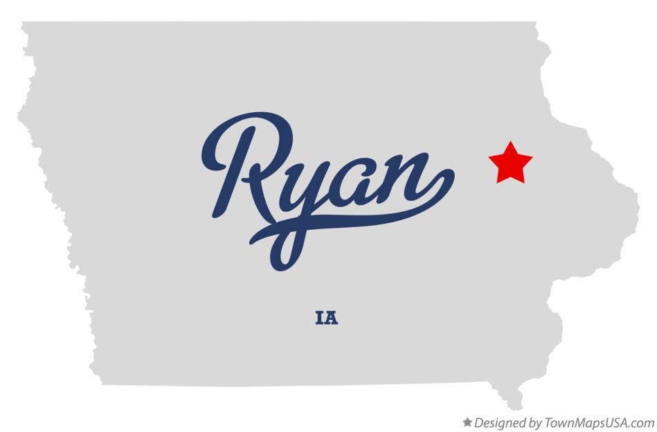 Map of Ryan Iowa IA