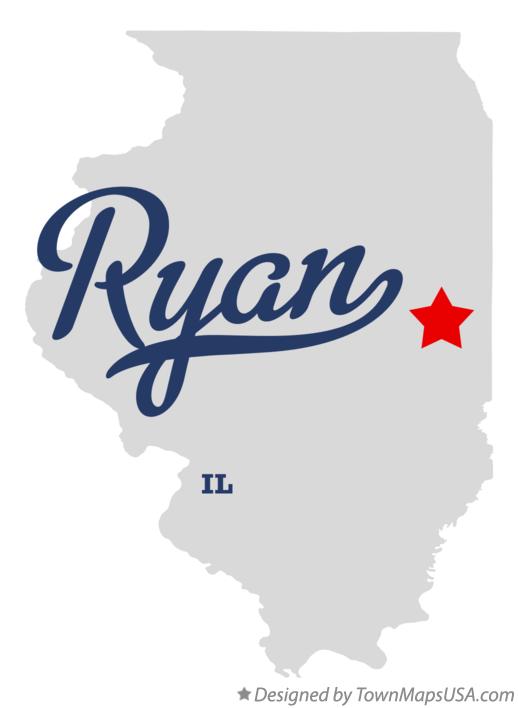 Map of Ryan Illinois IL